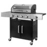 grill gazowy, grill ogrodowy gazowy, grill z żeliwnym rusztem, grill czarny, grill na taras, grill gastronomiczny, grill mobilny