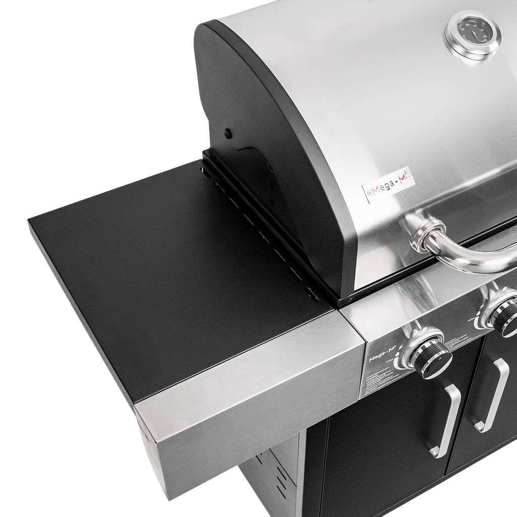 grill gazowy, grill ogrodowy gazowy, grill z żeliwnym rusztem, grill czarny, grill na taras, grill gastronomiczny, grill mobilny