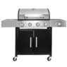 grill gazowy, grill ogrodowy gazowy, grill z żeliwnym rusztem, grill czarny, grill na taras, grill gastronomiczny, grill mobilny