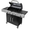 grill gazowy, grill ogrodowy gazowy, grill z żeliwnym rusztem, grill czarny, grill na taras, grill gastronomiczny, grill mobilny