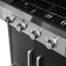grill gazowy, grill ogrodowy gazowy, grill z żeliwnym rusztem, grill czarny, grill na taras, grill gastronomiczny, grill mobilny