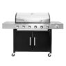 grill gazowy, grill ogrodowy gazowy, grill z żeliwnym rusztem, grill czarny, grill na taras, grill gastronomiczny, grill mobilny