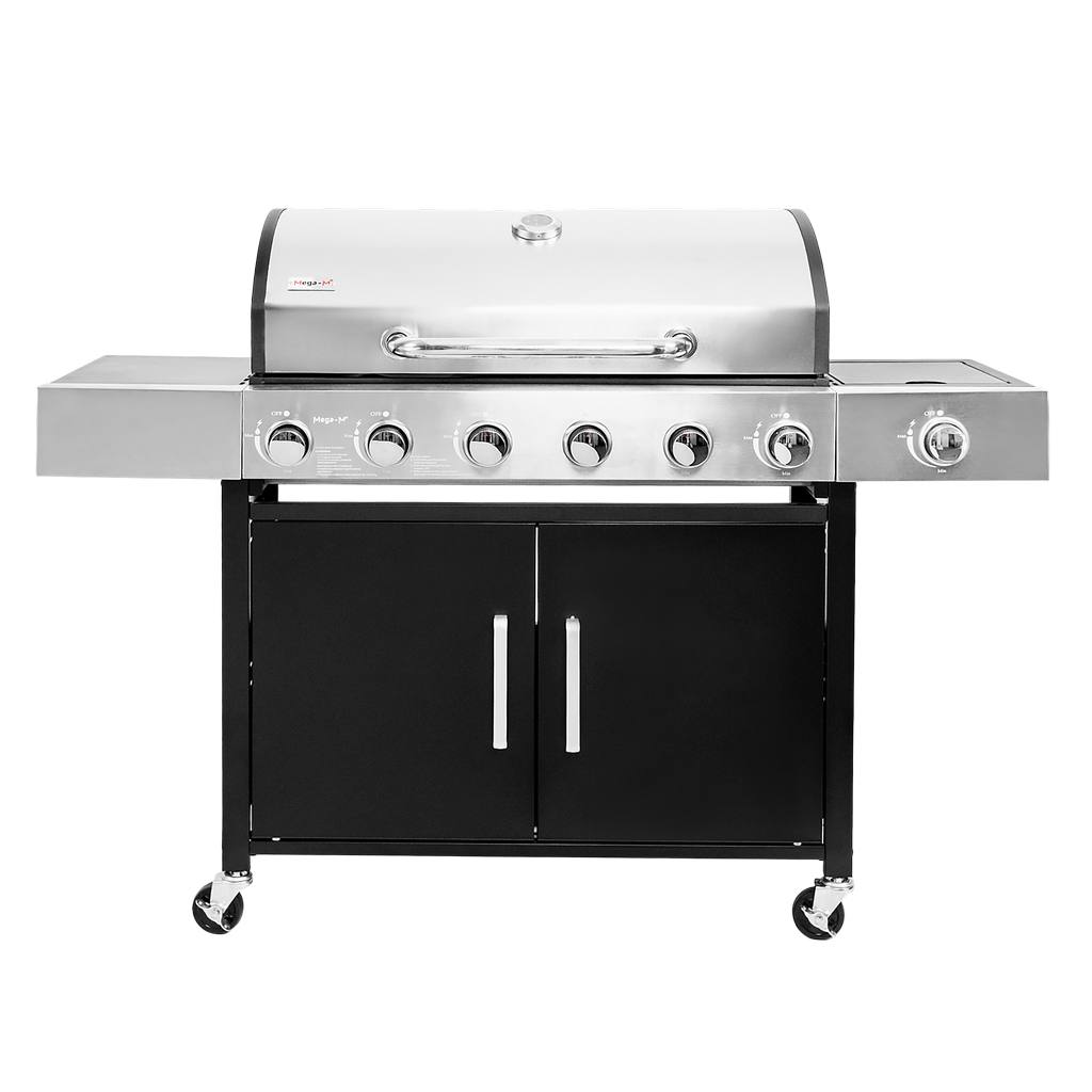 grill gazowy, grill ogrodowy gazowy, grill z żeliwnym rusztem, grill czarny, grill na taras, grill gastronomiczny, grill mobilny