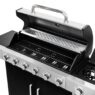 grill gazowy, grill ogrodowy gazowy, grill z żeliwnym rusztem, grill czarny, grill na taras, grill gastronomiczny, grill mobilny