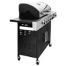 grill gazowy, grill ogrodowy gazowy, grill z żeliwnym rusztem, grill czarny, grill na taras, grill gastronomiczny, grill mobilny