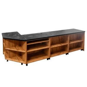 Zdjęcie produktu: Lada sklepowa sprzedażowa impulsowa Mega-M H- 90 cm L- 310 cm G- 60 cm dąb wotan