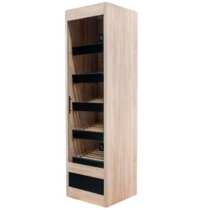 Zdjęcie produktu: Regał na pieczywo z szybą Mega-M H-205 cm L-60 cm G-58 cm dąb sonoma