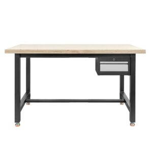 Stół warsztatowy z szafką narzędziową z szufladą Mega-M S-150 cm grafitowy szary front