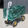wózek ogrodowy składany, wózek transportowy 500 kg, wózek ogrodowy, wózek z otwieranymi burtami, wózek na narzędzia ogrodowe, wózek z pokrowcem, wózek z kołami pneumatycznymi, sprzęt ogrodowy transportowy