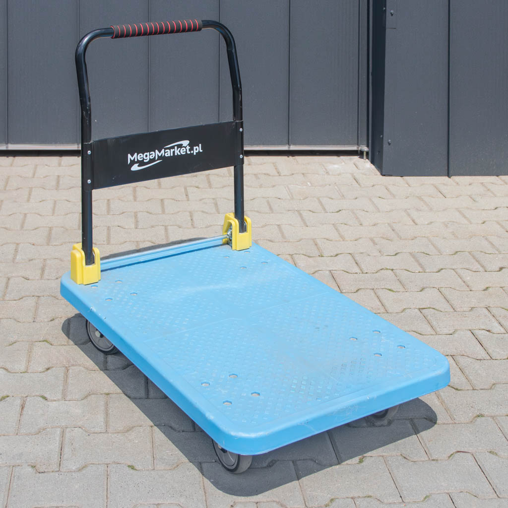 wózek platformowy składany, wózek transportowy, wózek magazynowy, wózek ręczny przemysłowy, sprzęt do magazynu, składany wózek transportowy, ręczny wózek do ładunków