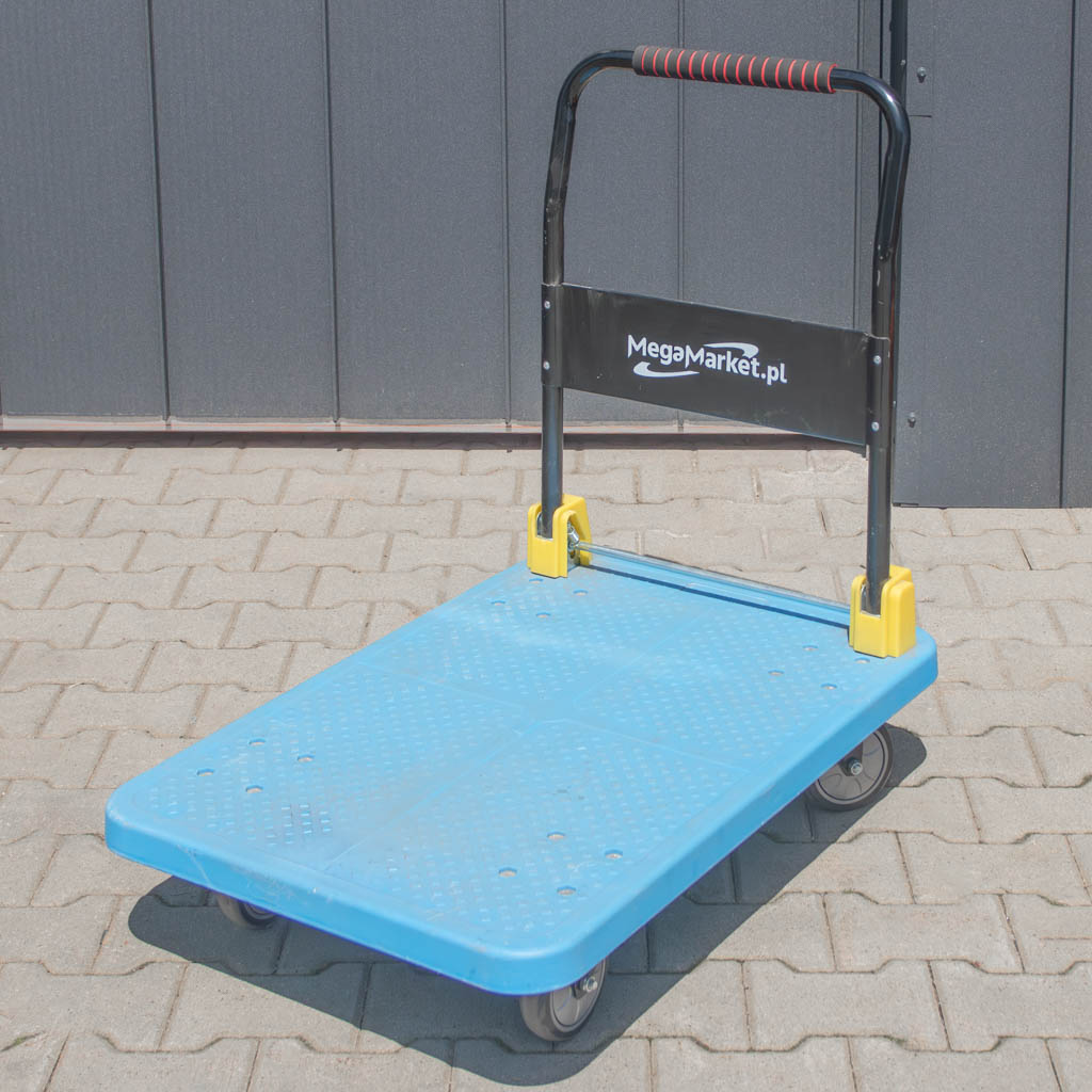 wózek platformowy składany, wózek transportowy, wózek magazynowy, wózek ręczny przemysłowy, sprzęt do magazynu, składany wózek transportowy, ręczny wózek do ładunków