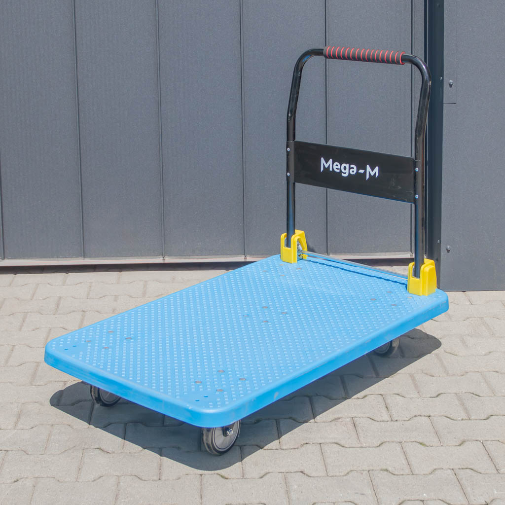 wózek platformowy składany, wózek transportowy, wózek magazynowy, wózek ręczny przemysłowy, sprzęt do magazynu, składany wózek transportowy