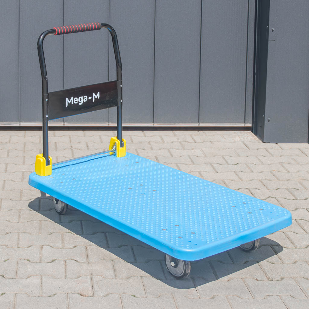 wózek platformowy składany, wózek transportowy, wózek magazynowy, wózek ręczny przemysłowy, sprzęt do magazynu, składany wózek transportowy