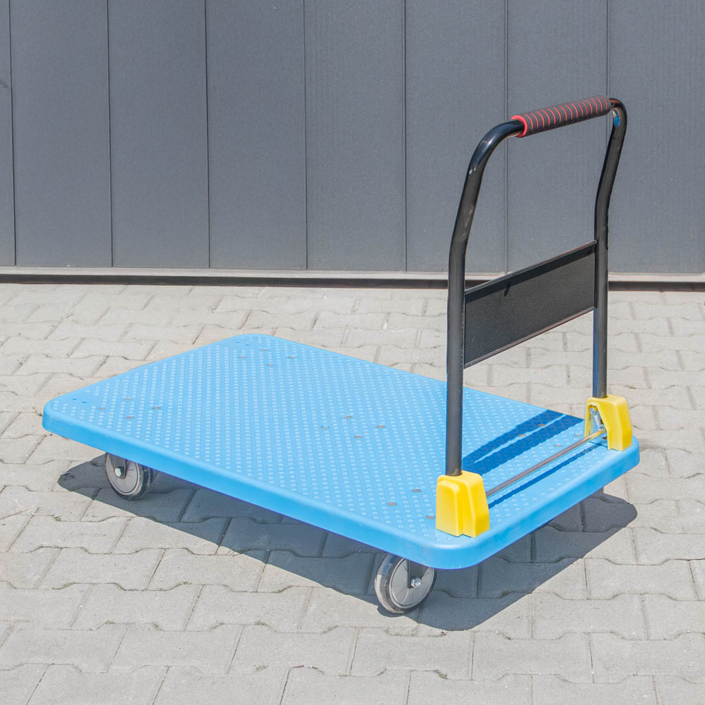 wózek platformowy składany, wózek transportowy, wózek magazynowy, wózek ręczny przemysłowy, sprzęt do magazynu, składany wózek transportowy