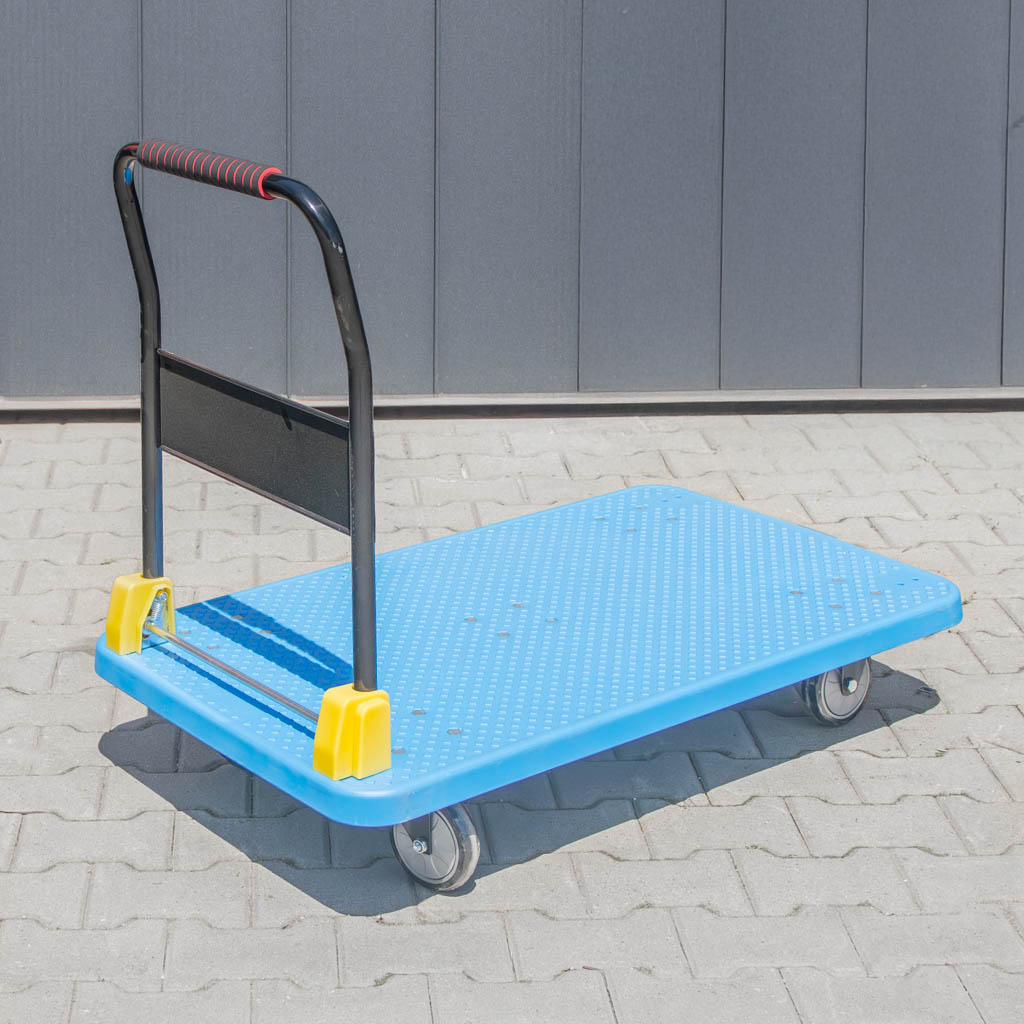 wózek platformowy składany, wózek transportowy, wózek magazynowy, wózek ręczny przemysłowy, sprzęt do magazynu, składany wózek transportowy