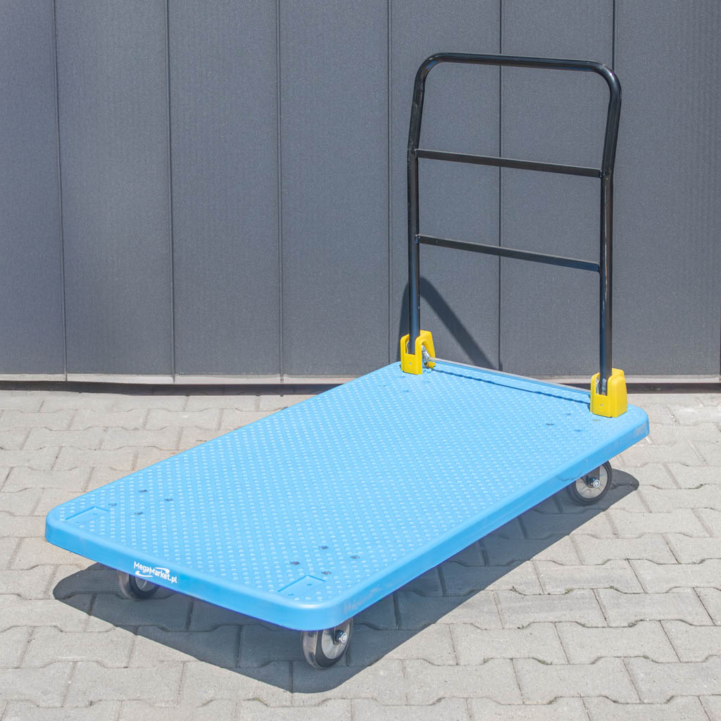 wózek platformowy składany, wózek transportowy, wózek magazynowy, wózek ręczny przemysłowy, sprzęt do magazynu, składany wózek transportowy, ręczny wózek do ładunków