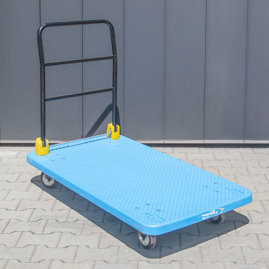 wózek platformowy składany, wózek transportowy, wózek magazynowy, wózek ręczny przemysłowy, sprzęt do magazynu, składany wózek transportowy, ręczny wózek do ładunków