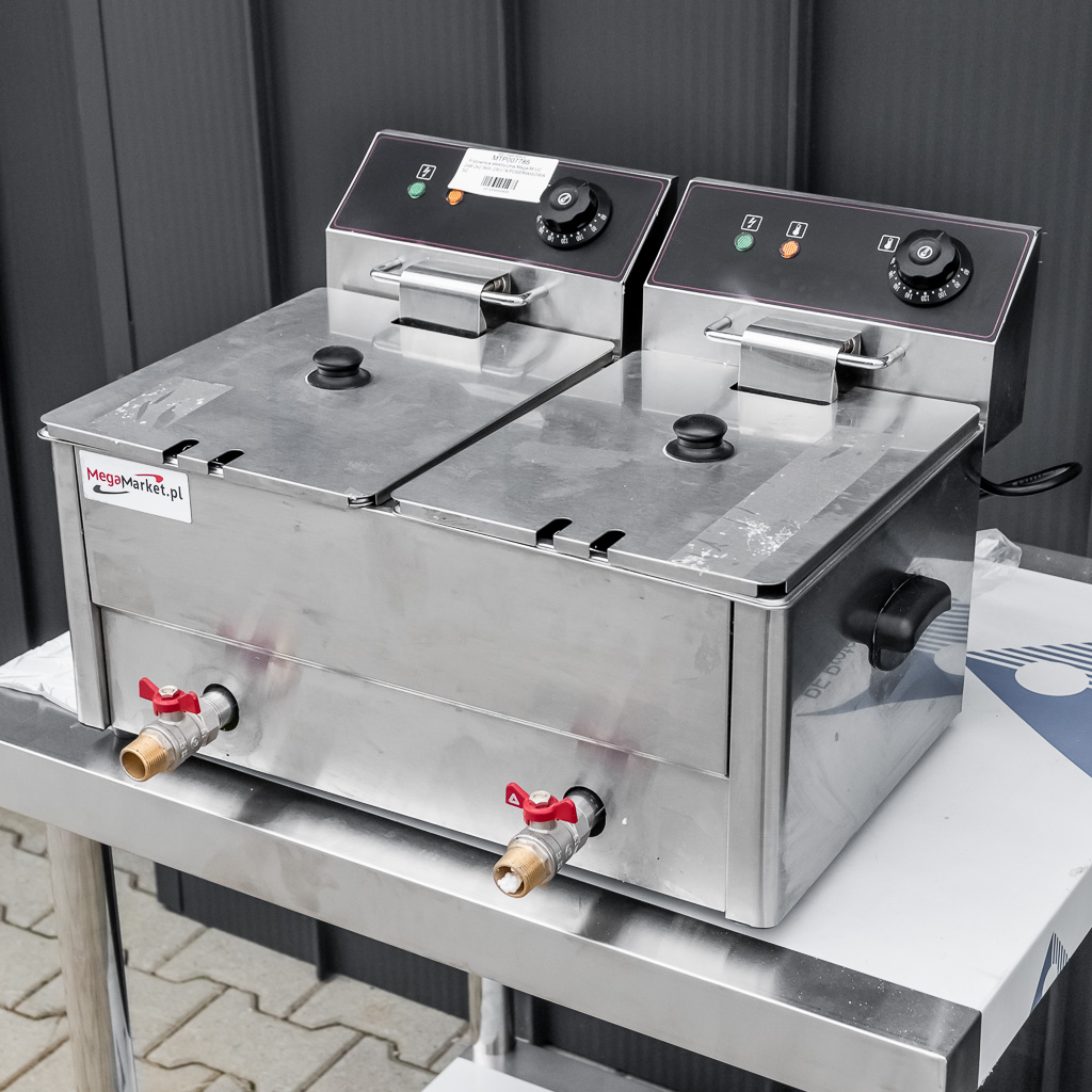frytownica elektryczna, frytownica gastronomiczna dwukomorowa, profesjonalna frytkownica, frytkownica podwójna, sprzęt gastronomiczny, frytownica elektryczna
