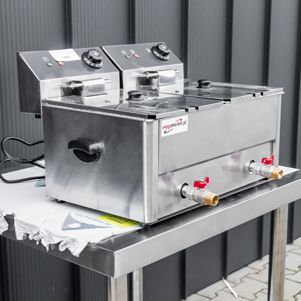 frytownica elektryczna, frytownica gastronomiczna dwukomorowa, profesjonalna frytkownica, frytkownica podwójna, sprzęt gastronomiczny, frytownica elektryczna