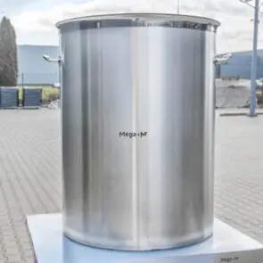 Zdjęcie produktu: Garnek ze stali nierdzewnej AISI 443 wysoki z pokrywką Mega-M PRO 225L 60×80 cm POSERWISOWY