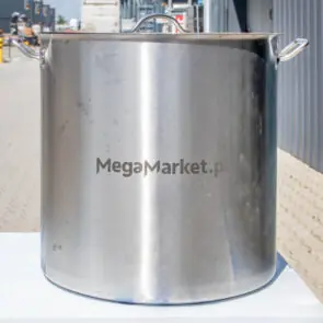 Zdjęcie produktu: Garnek ze stali nierdzewnej wysoki z pokrywką Mega-M 130L 55×55 cm POSERWISOWY