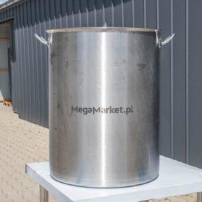 Zdjęcie produktu: Garnek ze stali nierdzewnej wysoki z pokrywką Mega-M 166L 55×70 cm POSERWISOWY