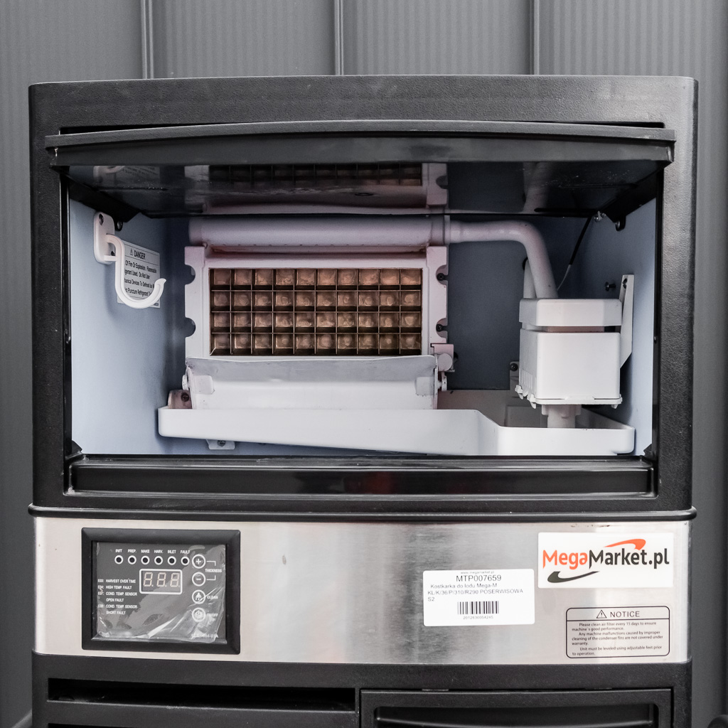 kostkarka do lodu 36 kg, kostkarka gastronomiczna, maszyna do lodu przemysłowa, kostkarka chłodzona powietrzem, profesjonalna kostkarka