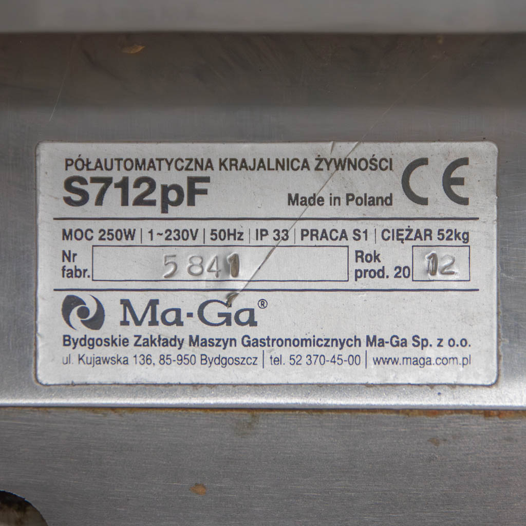 krajalnica do wędlin i sera półautomatyczna
