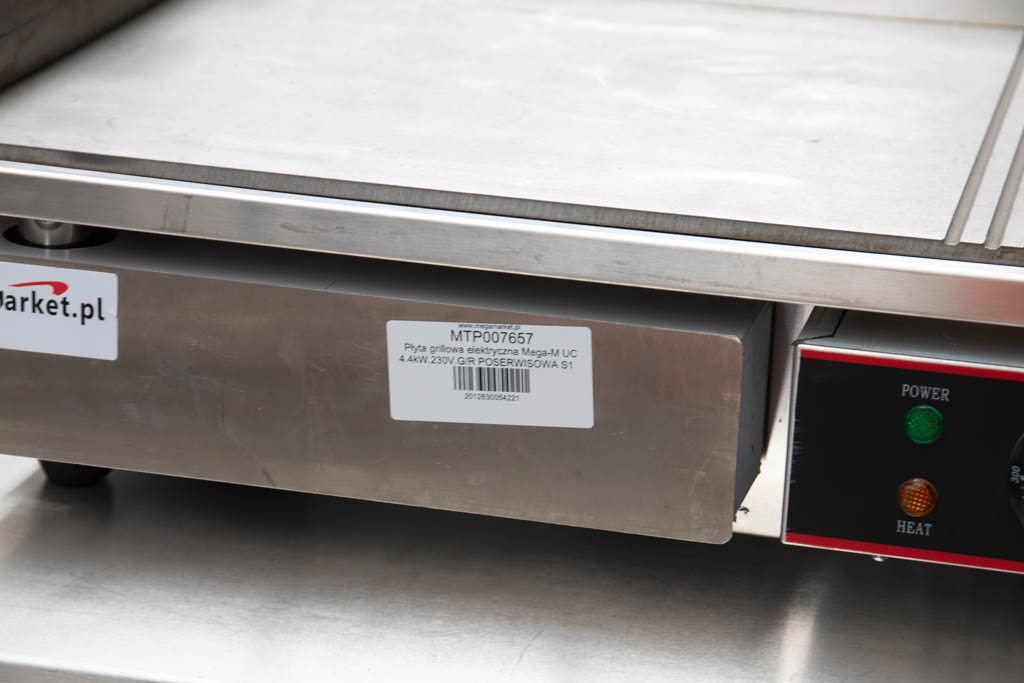 płyta grillowa elektryczna, grill gastronomiczny ryflowany, patelnia elektryczna, płyta grillowa chromowana, płyta grzewcza nierdzewna