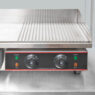 płyta grillowa elektryczna, grill gastronomiczny ryflowany, patelnia elektryczna, płyta grillowa chromowana, płyta grzewcza nierdzewna