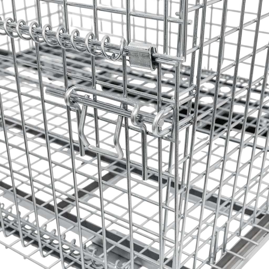 pojemnik siatkowy, gitterbox, kosz metalowy, pojemnik magazynowy, składany pojemnik, pojemnik z kołami, ocynkowany kosz, mobilny gitterbox
