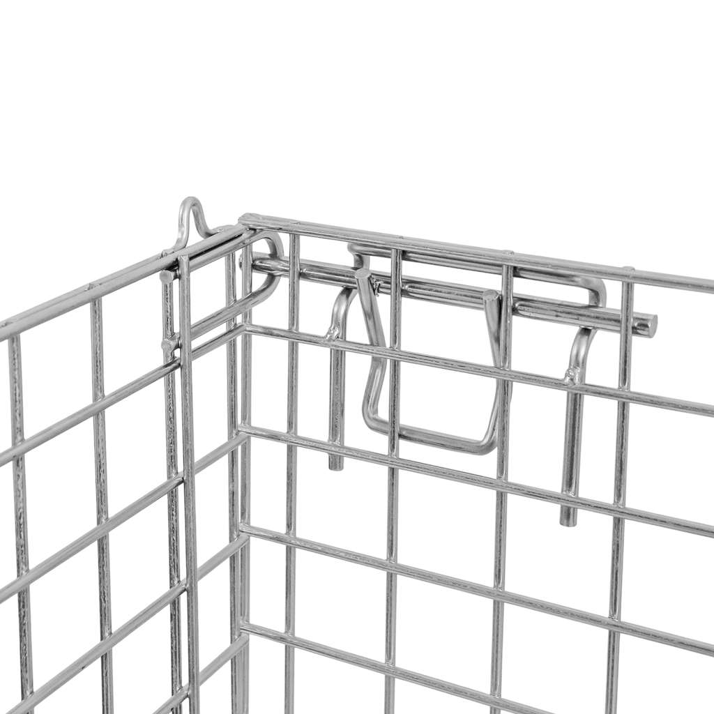 pojemnik siatkowy, gitterbox, kosz metalowy, pojemnik magazynowy, składany pojemnik, pojemnik z kołami, ocynkowany kosz, mobilny gitterbox
