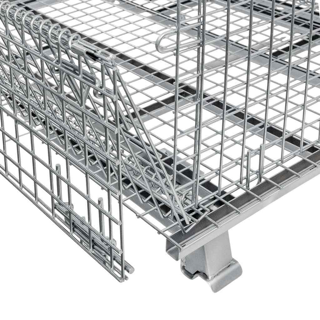 pojemnik siatkowy, gitterbox, kosz metalowy, pojemnik magazynowy, składany pojemnik, pojemnik z kołami, ocynkowany kosz, mobilny gitterbox