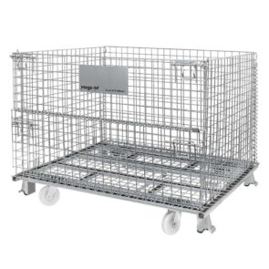 Zdjęcie produktu: Pojemnik siatkowy gitterbox z kołami Mega-M 120x100x89 cm kosz metalowy składany