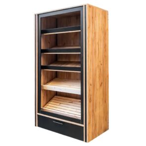 Zdjęcie produktu: Regał na pieczywo otwarty Mega-M H-204 cm L-110 cm G-62 cm dąb kraft/czarny