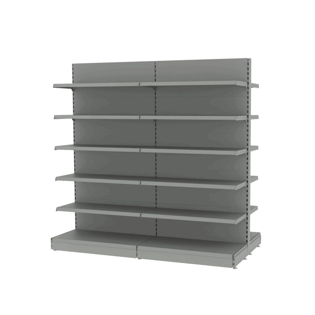 regał sklepowy gondola, regał sklepowy dwustronny