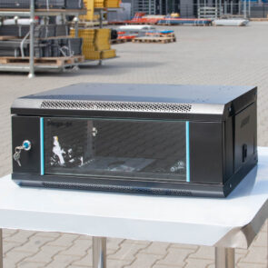 Zdjęcie produktu: Szafa Rack 19" 4U serwerowa na elektronikę Mega-M 240x600x350 wisząca czarna POSERWISOWA