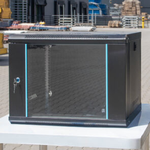 Zdjęcie produktu: Szafa Rack 19″ 9U serwerowa na elektronikę Mega-M wisząca 60x40x45 cm czarna POSERWISOWA