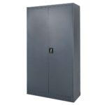 Zdjęcie produktu: Szafa biurowa metalowa na dokumenty Mega-M pełne drzwi S-100 cm G-40 cm H-185 cm grafitowa