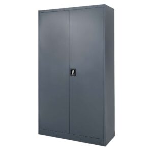 Zdjęcie produktu: Szafa biurowa metalowa na dokumenty Mega-M pełne drzwi S-100 cm G-40 cm H-185 cm grafitowa