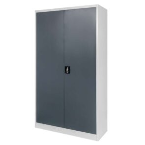 Zdjęcie produktu: Szafa biurowa metalowa na dokumenty Mega-M pełne drzwi S-100 cm G-40 cm H-185 cm szara grafitowy front