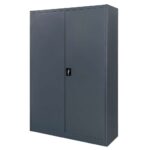 Zdjęcie produktu: Szafa biurowa metalowa na dokumenty Mega-M pełne drzwi S-120 cm G-40 cm H-185 cm grafitowa