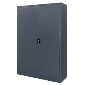 Zdjęcie produktu: Szafa biurowa metalowa na dokumenty Mega-M pełne drzwi S-120 cm G-40 cm H-185 cm grafitowa