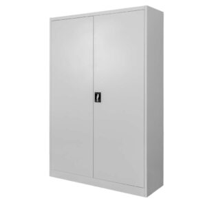 Zdjęcie produktu: Szafa biurowa metalowa na dokumenty Mega-M pełne drzwi S-120 cm G-40 cm H-185 cm szara