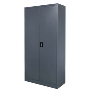 Zdjęcie produktu: Szafa biurowa metalowa na dokumenty Mega-M pełne drzwi S-90 cm G-40 cm H-185 cm grafitowa