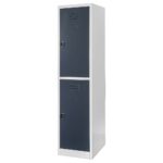 Zdjęcie produktu: Szafka skrytkowa BHP Mega-M 2 skrytki  40x50x180 cm szara grafitowy front