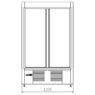 Witryna cukiernicza COLD ATENA SW 1200 L 122.5x75x200 cm Plug-in