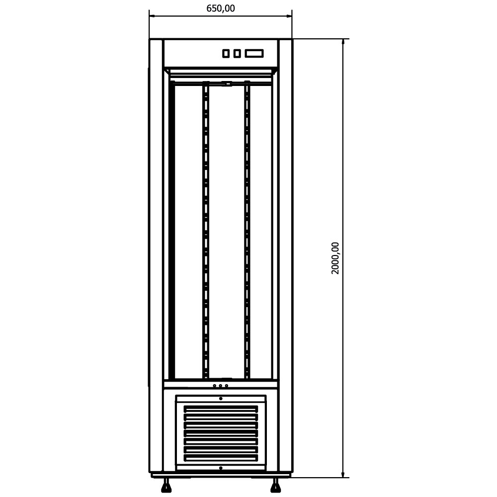 Witryna cukiernicza Cold ATENA SW 604 L  75x75x200 cm Plug-in