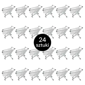 Zdjęcie produktu: Wózek sklepowy zakupowy Mega-M YR 95l S-50 cm ZESTAW 24 szt