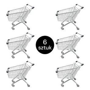 Zdjęcie produktu: Wózek sklepowy zakupowy Mega-M YR 95l S-50 cm ZESTAW 6 szt